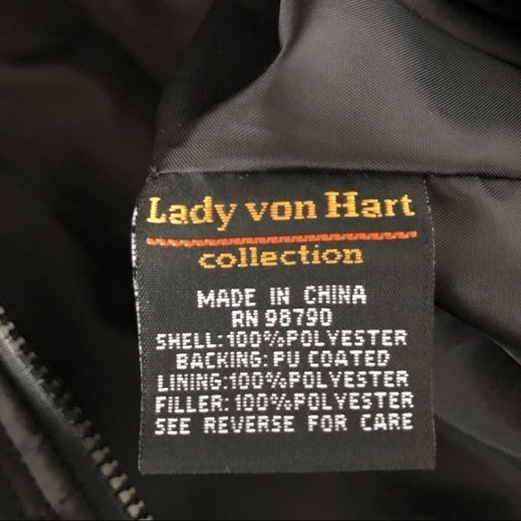 Women’s Lady von Hart Black Quilted Field Jacket M  NWOT - Picture 5 of 5